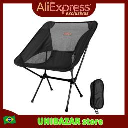 Cadeira Portátil Folding Camping cadeira com encosto de cabeça, cadeiras turísticas leves, material ferro , cadeira pesca - Image 1