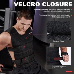 Colete masculino de treinamento com peso, colete de ginástica ajustável, equipamentos de fitness, equipamentos esportivos, 20kg - Image 4