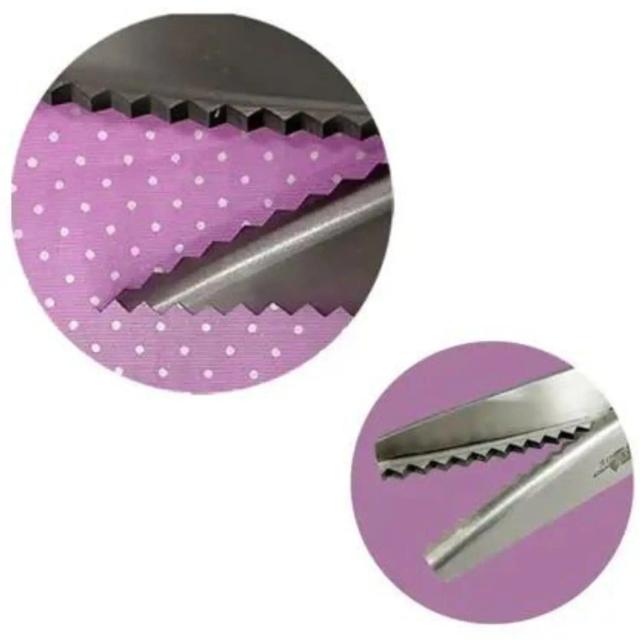 Tesoura Zig Zag para Costura e DIY - Ferramenta Ideal para Picotar Couro e Tecido em Artesanato