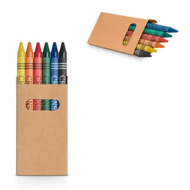 Caixinhas com 6 Mini Giz de Cera: Ideal para Lembranças e Brindes de Festas Infantis em Atacado