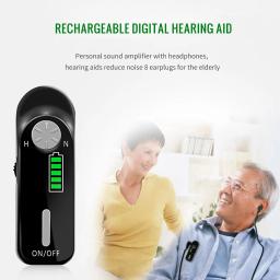 Aparelho auditivo USB para idosos, modelo de carregamento com clip, amplificador de som de ouvido, super poder, adequado para perda auditiva severa - Image 4
