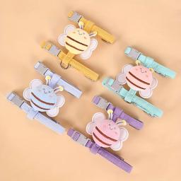 Conjunto de coleira e arnês de gato ajustável, abelha dos desenhos animados dupla camada, arnês para cães pequenos e médios, caminhada ao ar livre - Image 5