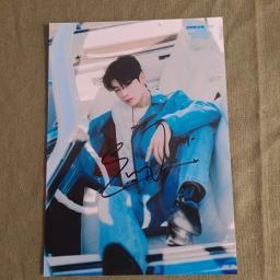Foto autografada cha eunwoo 5*7 tamanhos 012021 assinado à mão - Image 3