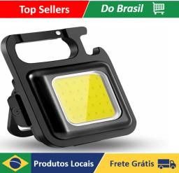 Mini Lanterna Com led Portátil/USB Recarregável 3 Modos De Luz Lanternas De Chaveiro E Abridor De Garrafas/De Emergência - Image 1