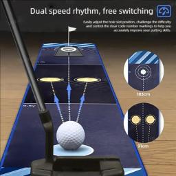 Tapete de golfe interno portátil multifuncional anti islip profissional putter trainer para parque gramado jardim escritório golfista - Image 5