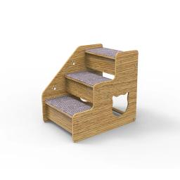 Escadas de madeira com rampa de segurança, escada de 3 degraus para cães e gatos, escada para camas altas e sofá, cães pequenos e velhos - Image 6
