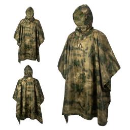 Menfly-Jaqueta de chuva de camuflagem tática impermeável para caça, Impermeável Camo Militar Masculino para Mulheres, Poncho Atacs Fg, Moss ATFG - Image 6