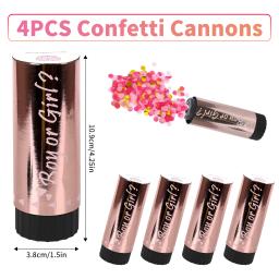 Confetes biodegradáveis para revelar sexo, festa de casamento, aniversário, baby shower, 4pcs - Image 2
