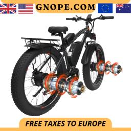 GUNAI-Bicicletas elétricas de motor duplo para adultos, Ebike com pneu gordo, 26in, 21 velocidades, 48V, bateria 23AH, 21 velocidades, estoque da UE, 2000W - Image 1