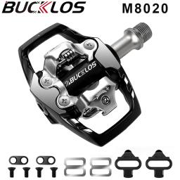 BUCKLOS-Liga de alumínio Clipless Pedais para MTB, Auto-bloqueio Mountain Bike Pedal para Shimano, SPD sistema, M8020, M9120 - Image 1