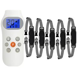 Para 5 cães recarregável à prova dmulti água multi-função 800m controle remoto choque elétrico parar de latir colar - Image 1