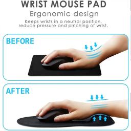 Ergonômico descanso de pulso mouse pad confortável suporte de pulso tapete antiderrapante de ratos macio mousepad para pc - Image 4