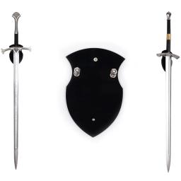 Parede montado Sword Cards, Black Sword Stand, Cartão acrílico, Display Card, Escudo com Hardwar - Image 4