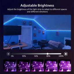 Fita LED autoadesiva, WiFi, 5050 RGB, USB, Bluetooth, Controle de APP, Fita de Fita Flexível, Festa Festival, TV, Mesa, Sala, 1-30m - Image 3