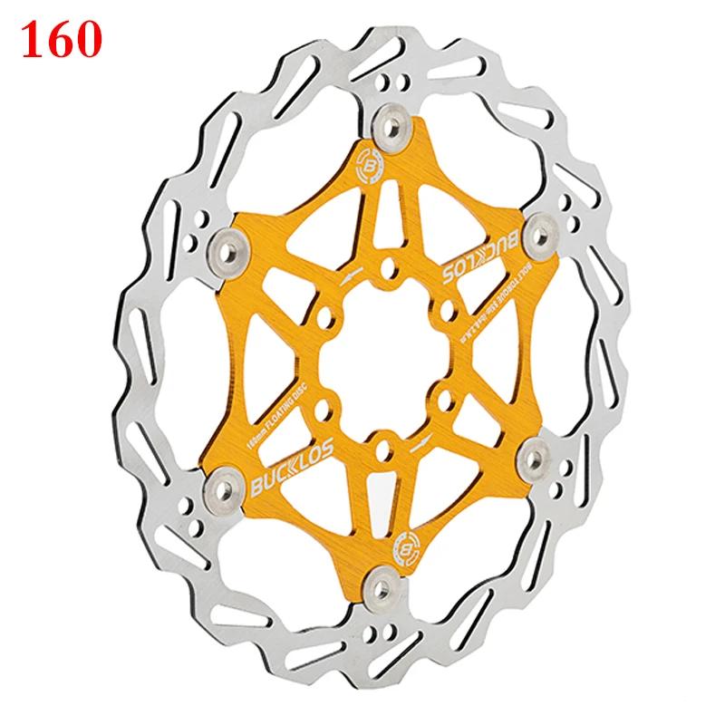 2 peças bucklos freio a disco de bicicleta 160/180/203 rotores flutuantes de aço inoxidável rotor de freio de mountain bike rotores mtb parte 1 peça - Image 1