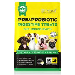 Pré e Probióticos para Cães Apoiam a Saúde Intestinal Coceira na Pele Alergias Equilíbrio de Leveduras Imunidade Probióticos e Enzimas Digestivas 60 Mastigáveis - Image 6