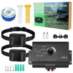 Coleiras elétricas para cerca de animais de estimação, para cães teimosos, sistema de contenimento de limite de animais de estimação no solo/interrâneo, cobre até 1/2 acre - Image 1