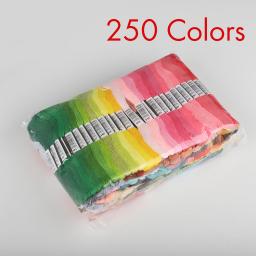 Cores misturadas Linha bordada, meadas de costura de algodão, Kit Fio Ponto Cruz, Ferramentas DIY, Pulseiras, Artesanato, 24 Pcs, 50 Pcs, 100 Pcs, 200 Pcs, 250 Pcs, 447Pcs - Image 5