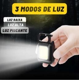 Mini Lanterna Com led Portátil/USB Recarregável 3 Modos De Luz Lanternas De Chaveiro E Abridor De Garrafas/De Emergência - Image 4