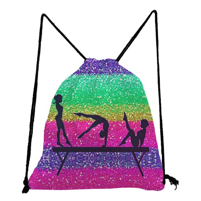 Mochila Personalizada de Ginástica Rítmica para Estudantes Bailarinas com Cordão e Bolso para Sapatos Eco-Friendly de Alta Qualidade