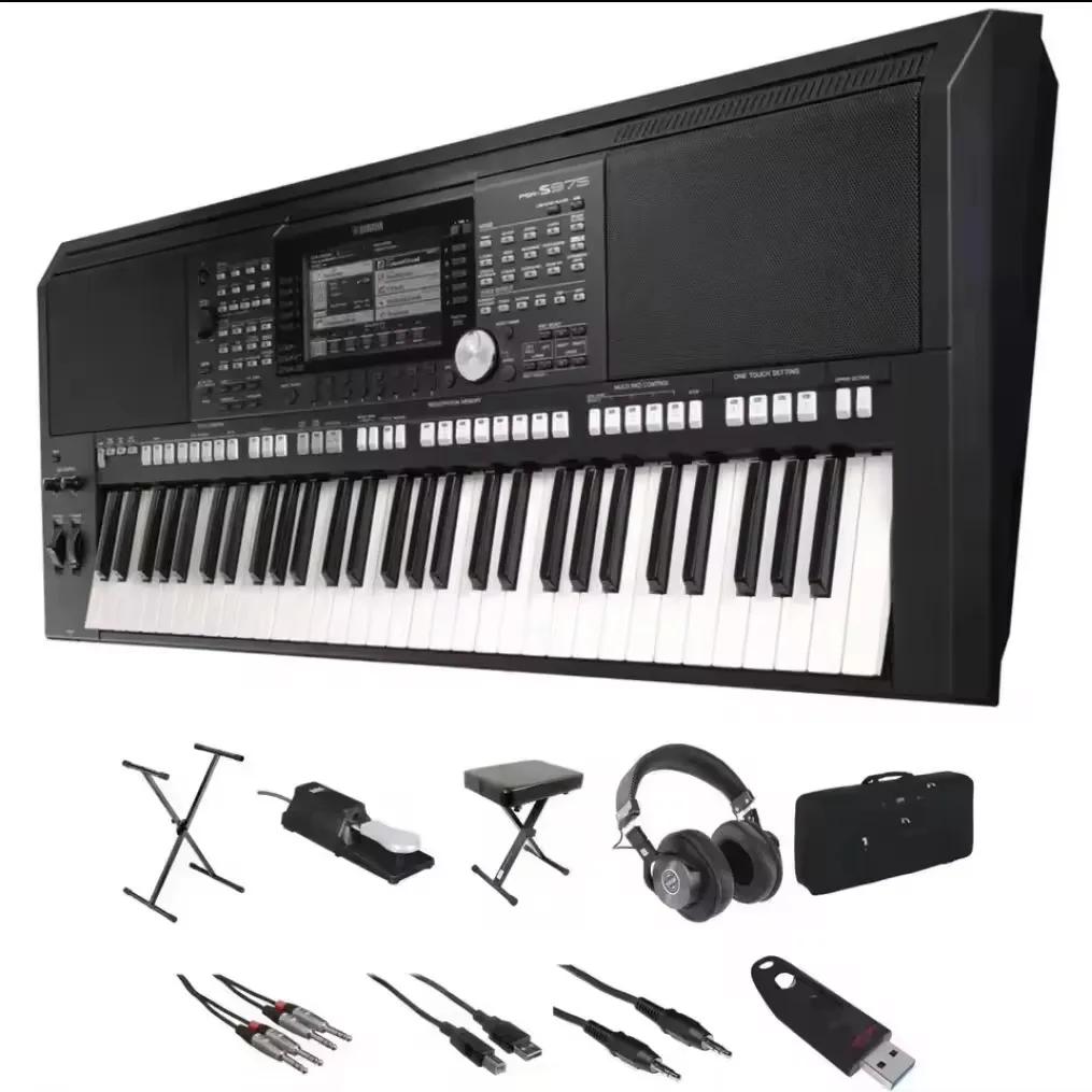 Arranjador Workstation sintetizador conjunto completo com acessórios, mais recente Yamahas PSR S975 61-Key Set, Novo - Image 1