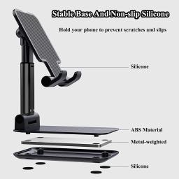 PROMOÇÃO！Atualizar！Suporte Para Celular e Tablet Dobrável Portátil Ajustável Apoio Mesa - Image 3
