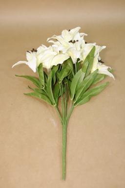 PJ YUAN - BUQUE DE LIRIO C/18 FLORES (BRANCO) COM 45 CM FLORES ARTIFICIAIS DECORAR PERSONALIZADO ENVIO RAPIDO PARA TODO O BRASIL - Image 4