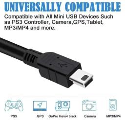 Cabo USB Mini V3 1.5m para GPS Controle PS3 Transf Dongle LG Conector Universal para Diversos Dispositivos, Prático e Muito Útil - Image 4