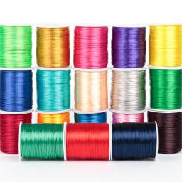 Cabo De Cetim De Nylon Para Artesanato De Linha De Jóias, Linha De Nó Chinês, Pulseira Forte Trançada, Cetim De Seda Macramé, Corda Da Cauda De Rato, Rolo De 1.5mm - Image 2