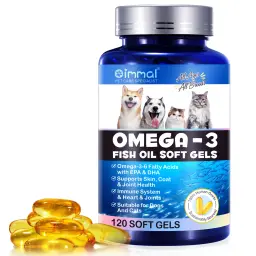 Cápsulas de óleo de peixe com ácidos graxos ômega-3 para cães e gatos com EPA e DHA promovem a saúde cardíaca, da pele, da pelagem, o suporte articular e a saúde imunológica dos animais de estimação - Image 5