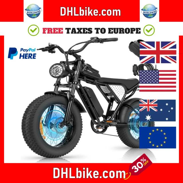 Bicicleta de sujeira elétrica com bateria removível Motocicleta Fat Tire Ebike, 25 30 35MPH, 48V, 15 20AH,52V, 40AH, Max 50-180Miles, 20 "Fat Tire, 2025, 2025