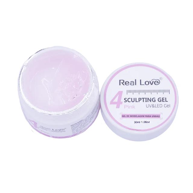Gel de Modelagem Sculpting para Unhas UV/LED com Alto Brilho 30ml - Real Love