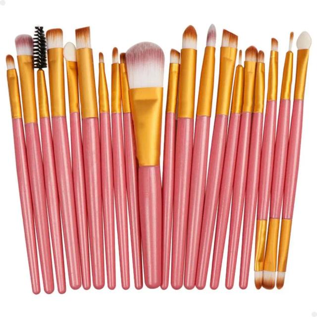 Conjunto Premium de 20 Pincéis Profissionais de Maquiagem Lorben com Estojo Elegante