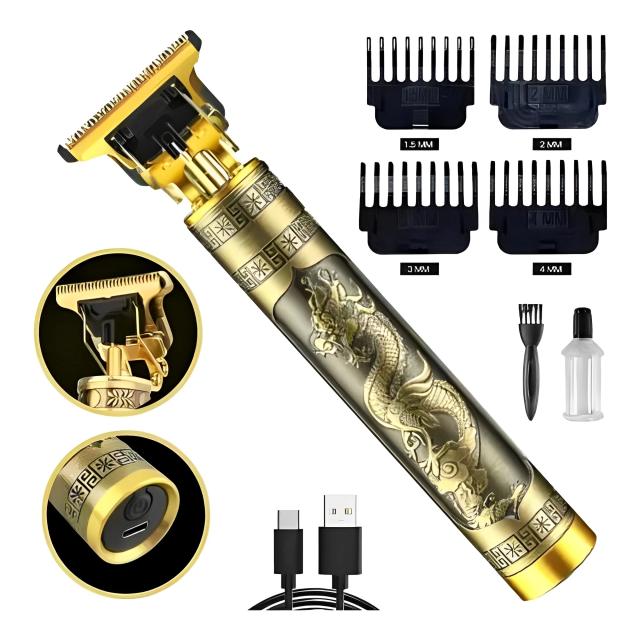 Barbeiro Elétrico Recarregável com Secador de Cabelo - Material Original de Alta Performance