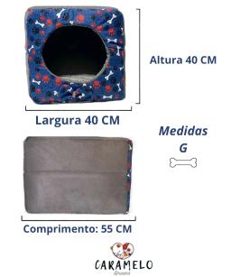 Casinha Pet Iglu 3 em 1: Grande: Caminha para Cachorro e Gato em Suede + Almofada Confortável- no Frio Casa e no Calor Cama - Image 6