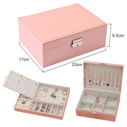 Organizador Porta Joias Grande Multifuncional Dupla Camada Feminino com Chave - Image 2
