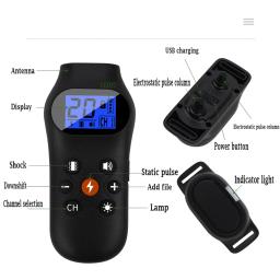 Para 5 cães recarregável à prova dmulti água multi-função 800m controle remoto choque elétrico parar de latir colar - Image 2