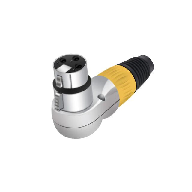 Conector de Áudio XLR Macho e Fêmea em Ângulo Direito para Cabo de Microfone e Sistemas de Alto-Falantes 90 Graus