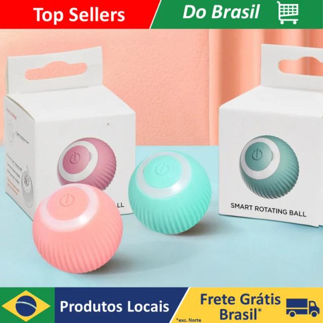 Bola Mágica Rolante Automática para Gatos - Brinquedo Interativo e Inteligente para Jogos em Casa