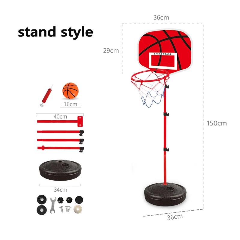 Criança ajustável basquete hoop 63-150cm suporte rack para crianças bebê ao ar livre indoor bola esporte backboard aro atirar crianças brinquedo - Image 1