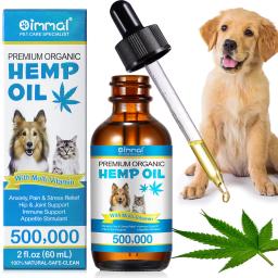 Óleo Orgânico Premium com Multivitaminas para a Ansiedade, Dor e Estresse em Cães. Suporte para Quadril e Articulações, Suporte Imunológico, Estimulante do Apetite - Image 2