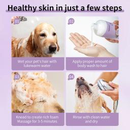 Shampoo Desodorante para Cães e Gatos, Limpeza de Cabelos, Pet Supplies, Gel de Banho, Stay Fragrance, 500ml - Image 6