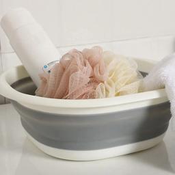 Bacia dobrável para lavar, lavatório dobrável, banheira com furo para pendurar, ideal para caminhadas, viagens, piquenique, cozinha - Image 3