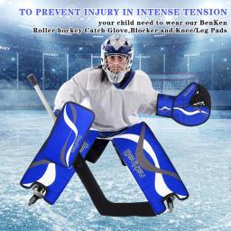 Benken ice hockey joelheira joelheira protetora respirável, protetor de joelho, espuma macia de lycra de alta qualidade para rolo - Image 4