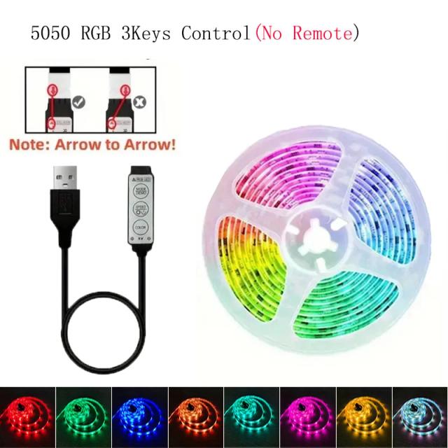 Fita LED Flexível 5050 RGB Autoadesiva com Controle por APP, WiFi e Bluetooth para Festas, TV e Decoração em Ambientes de 1 a 30m