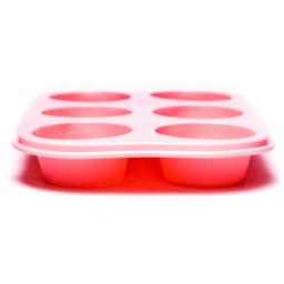 Molde de silicone para muffins e cupcakes, com 6 cavidades, antiaderente, cores sortidas - Image 3