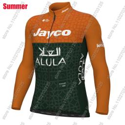 Jayco Alula manga comprida Ciclismo Jersey Set, Austrália Vestuário, Calças de estrada, Bib Bike Suit, MTB Maillot, Verão, Verde, 2024 - Image 5
