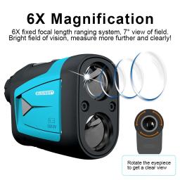 Mileseey pf210 pf2e pf240 golf laser rangefinder telescópio medida 600m/metro de distância quintal 6x monocular para caça esporte de golfe - Image 2