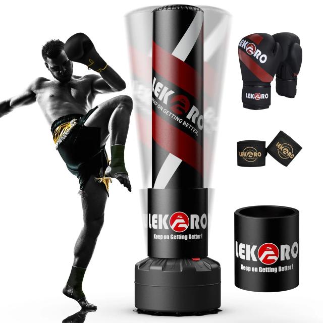 Saco de Boxe para Treinamento Pesado em Muay Thai e Sanda - Torre de Perfuração com Coluna para Boxe