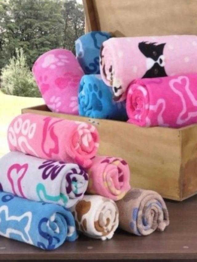 Conjunto de 2 Mantinhas para Pets em Cores Variadas
